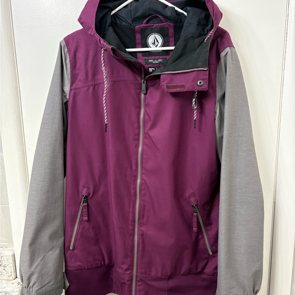 Volcom Purple and Gray Ski Jacket